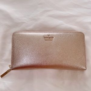 Kate Spade Spencer Metallic Slim Continental Wallet_Special Edition Rose Gold